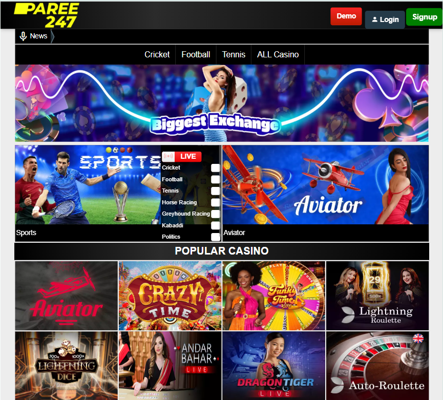 Paree247 - Official Betting Exchange India